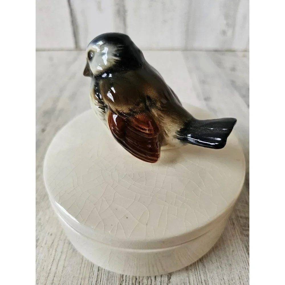 Goebel bird lidded dish container jewelry 839914‎ vintage canister